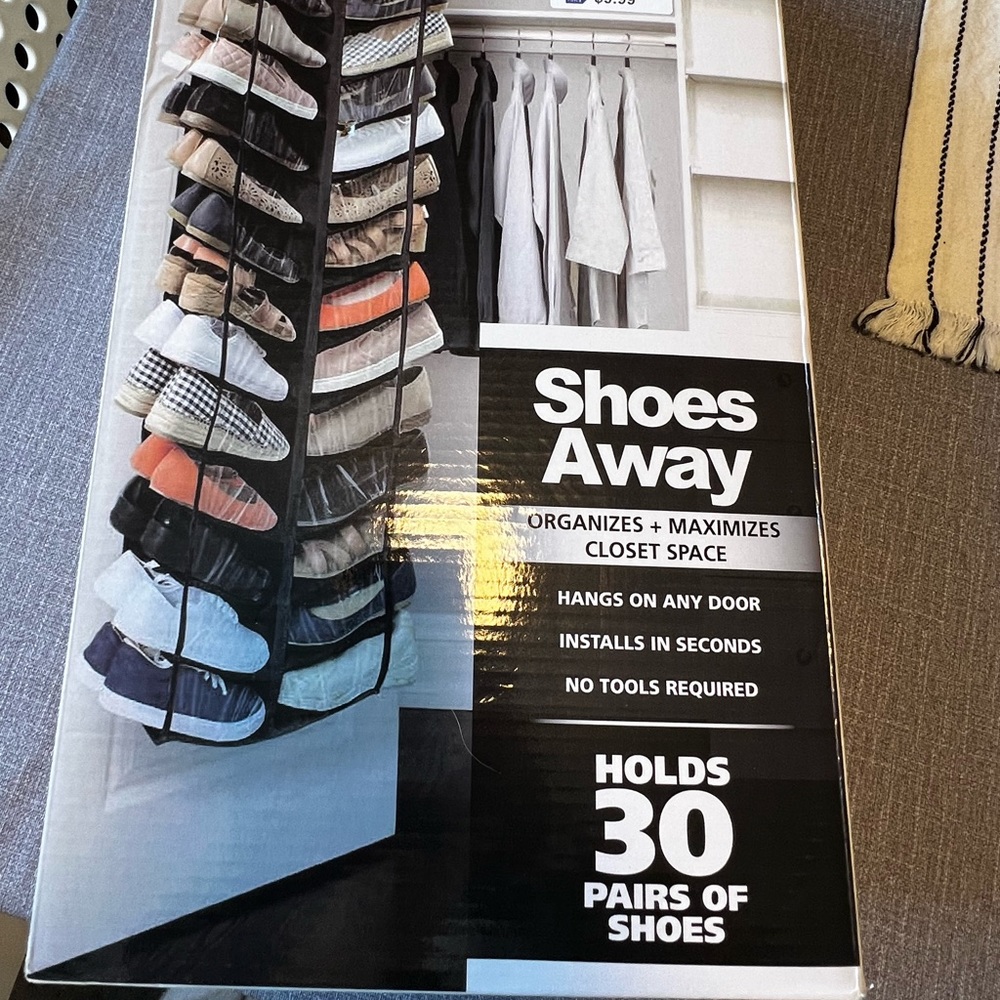 Shoe holder for over the door.